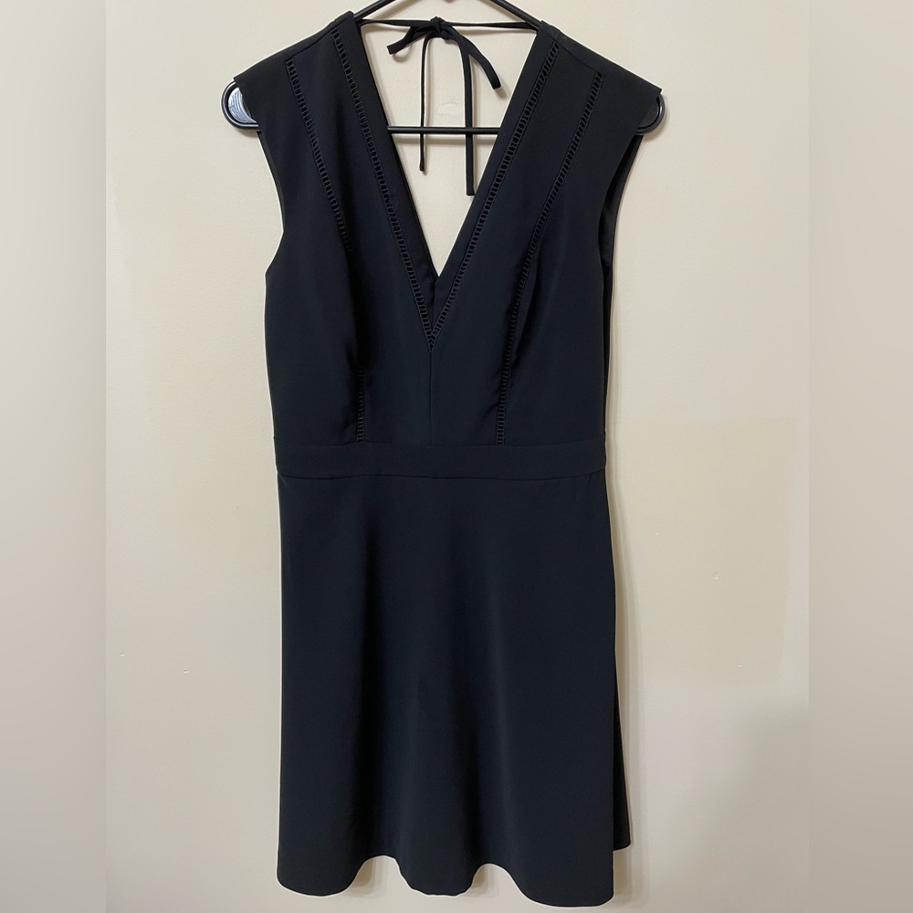 1. State Black V-Neck Midi Dress